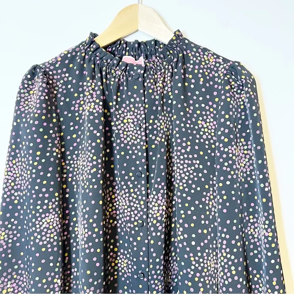 Kate Spade Disco Dots Ruffle Shirtdress‎ Size 6